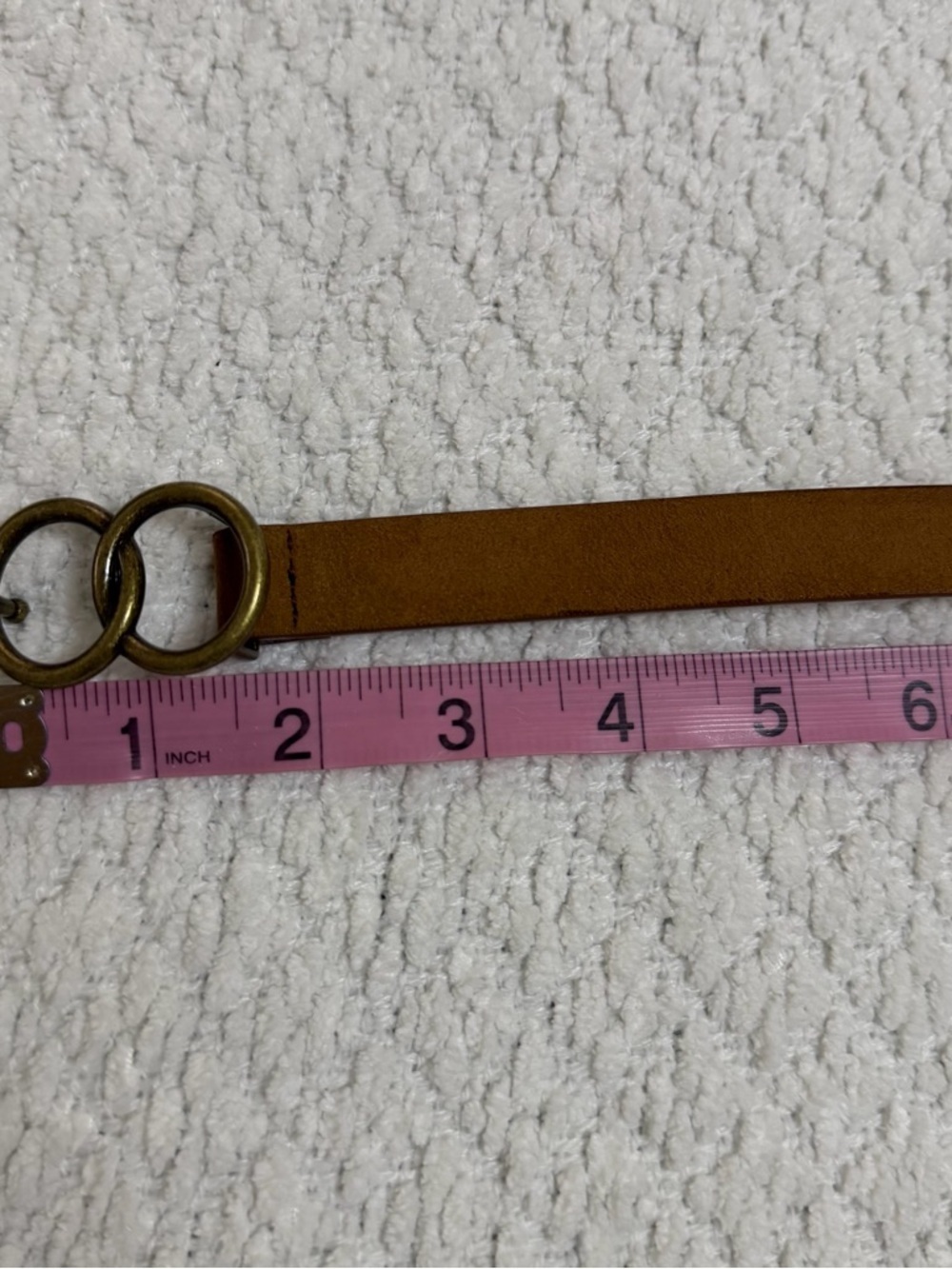 Aeropostale Faux Leather Double O-Ring Belt Women’s Size M/L - Picture 4 of 10
